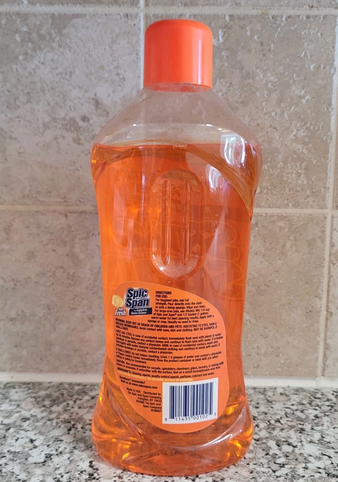 VTG Spic and Span Sun Fresh Liquid Cleaner 40 oz. Discontinued Formula 90% Full