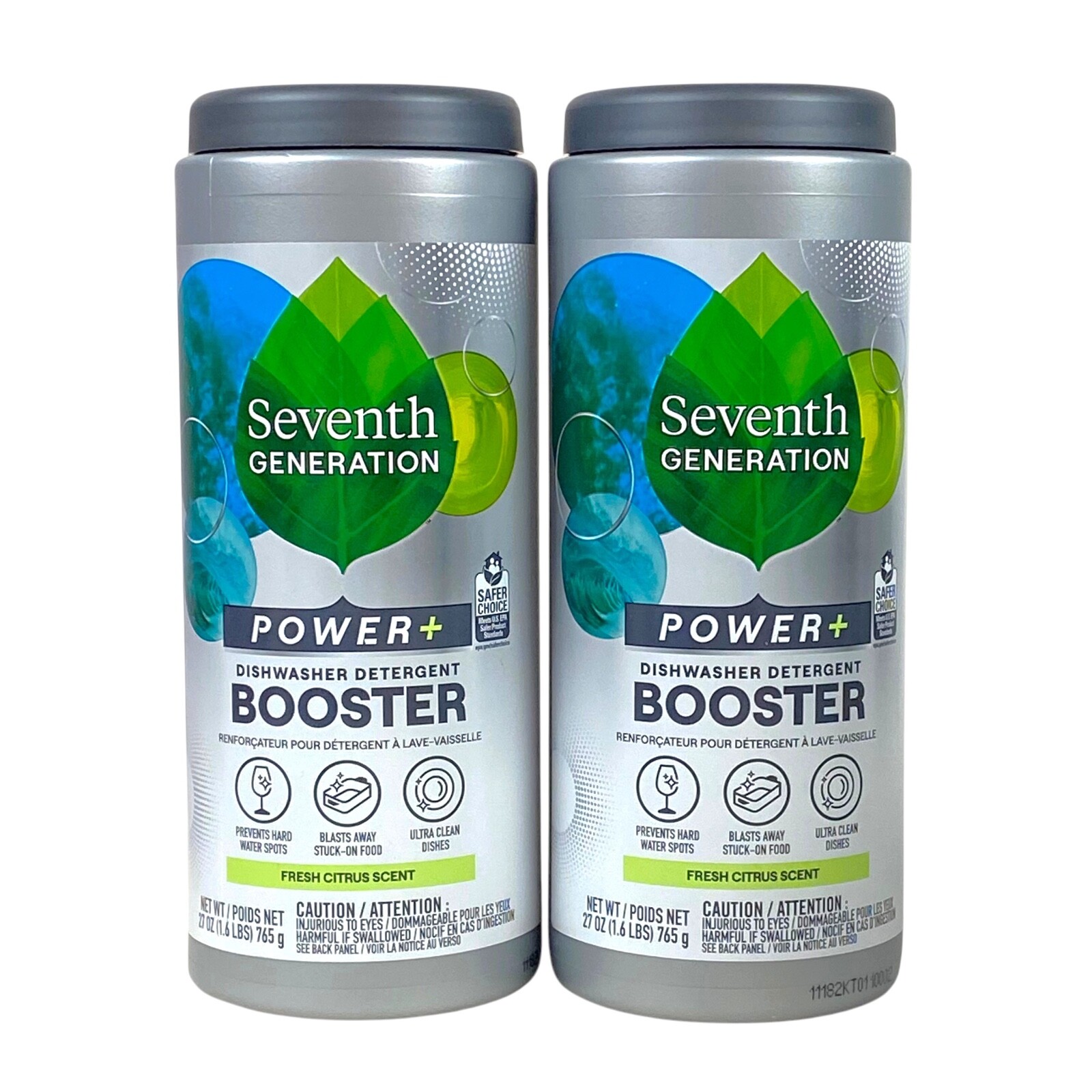 Seventh Heaven Power+ Dishwasher Detergent Booster Fresh Citrus Scent 27 oz 2-Pk