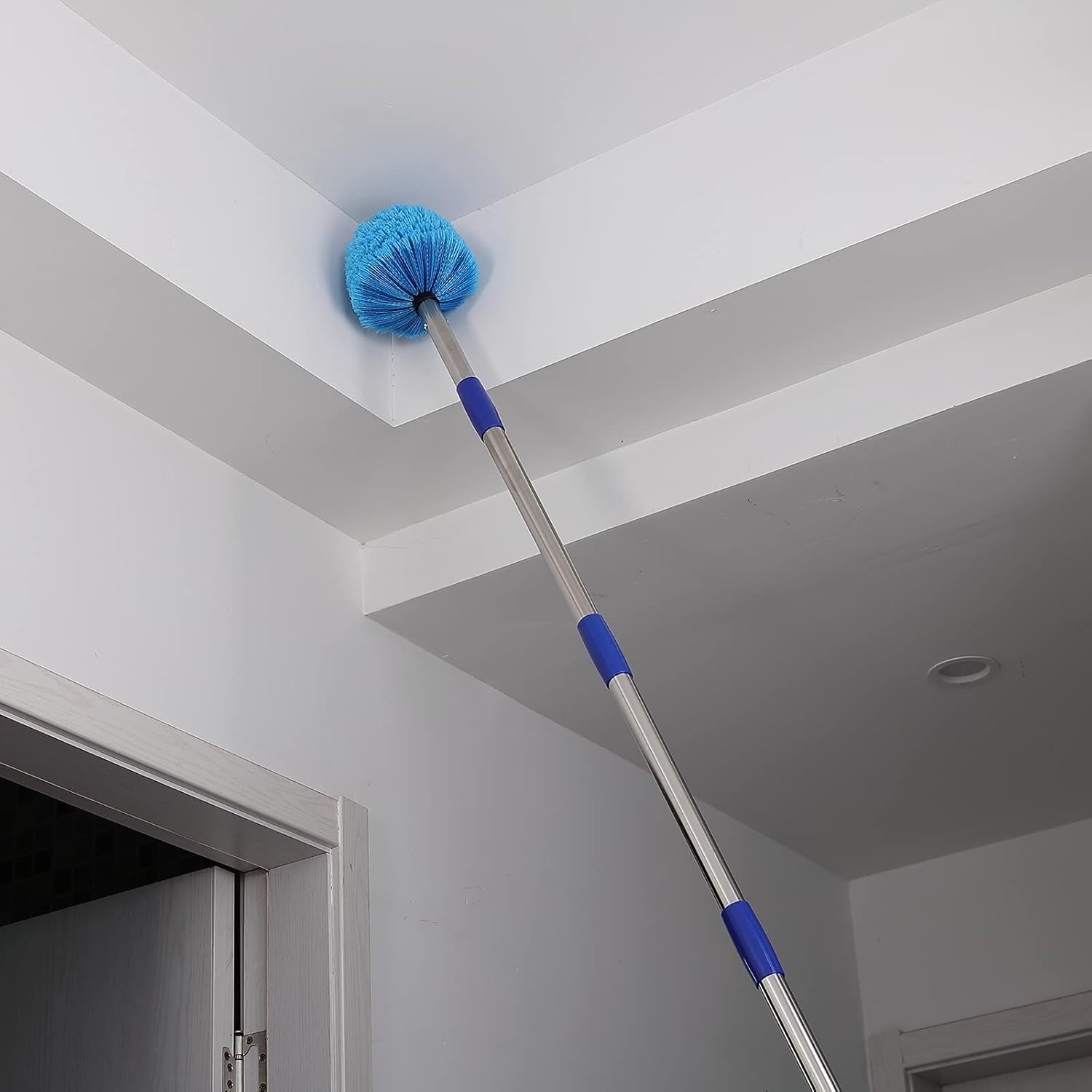 Bendable 8FT Cobweb Cleaner with Extendable Pole for Indoor and Outdoor Use