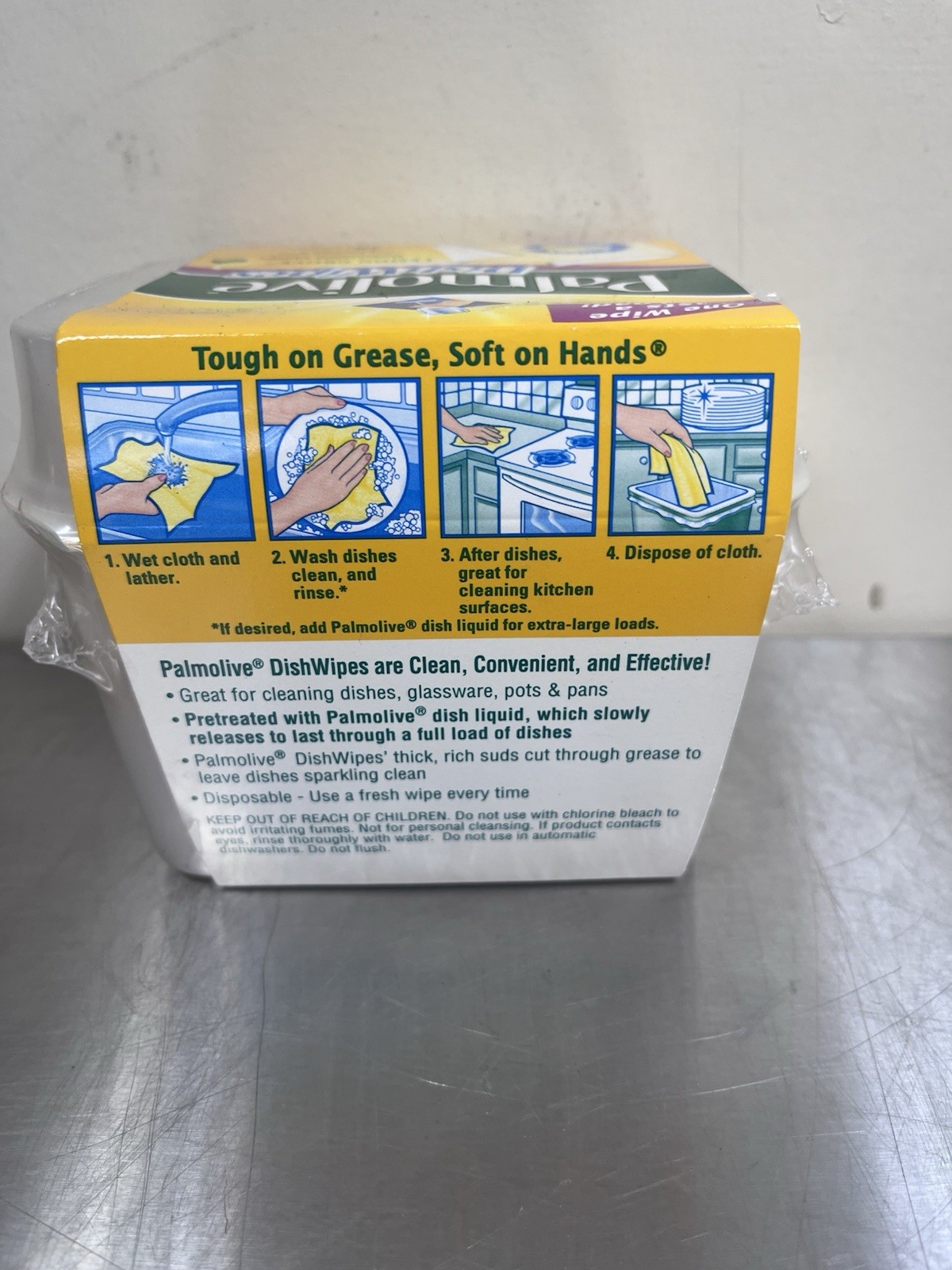 Discontinued! Palmolive Dish Wipes Lemon Grove Pretreated Disposable Cloths 20Ct