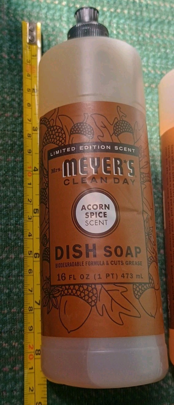 Mrs. Meyer’s Clean Day Liquid Dish Soap, Acorn Spice, 16 Fl. Oz – Pack of 3