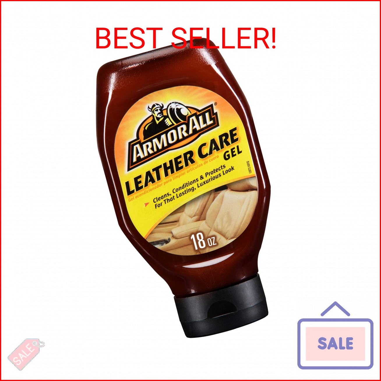 Armor All Car Leather Conditioner Gel, Interior Cleaner for Cars, Trucks and Mot