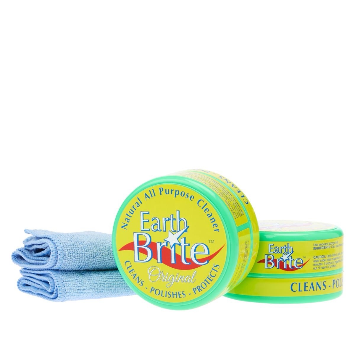 Earth Brite Clay-Based All-Purpose Cleaning Kit-2 Piece 10.5 oz.-Original-NEW