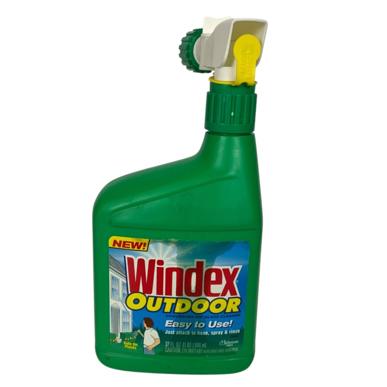 Vintage Windex Outdoor Glass & Patio Cleaner 32 fl oz Spray Bottle 1997