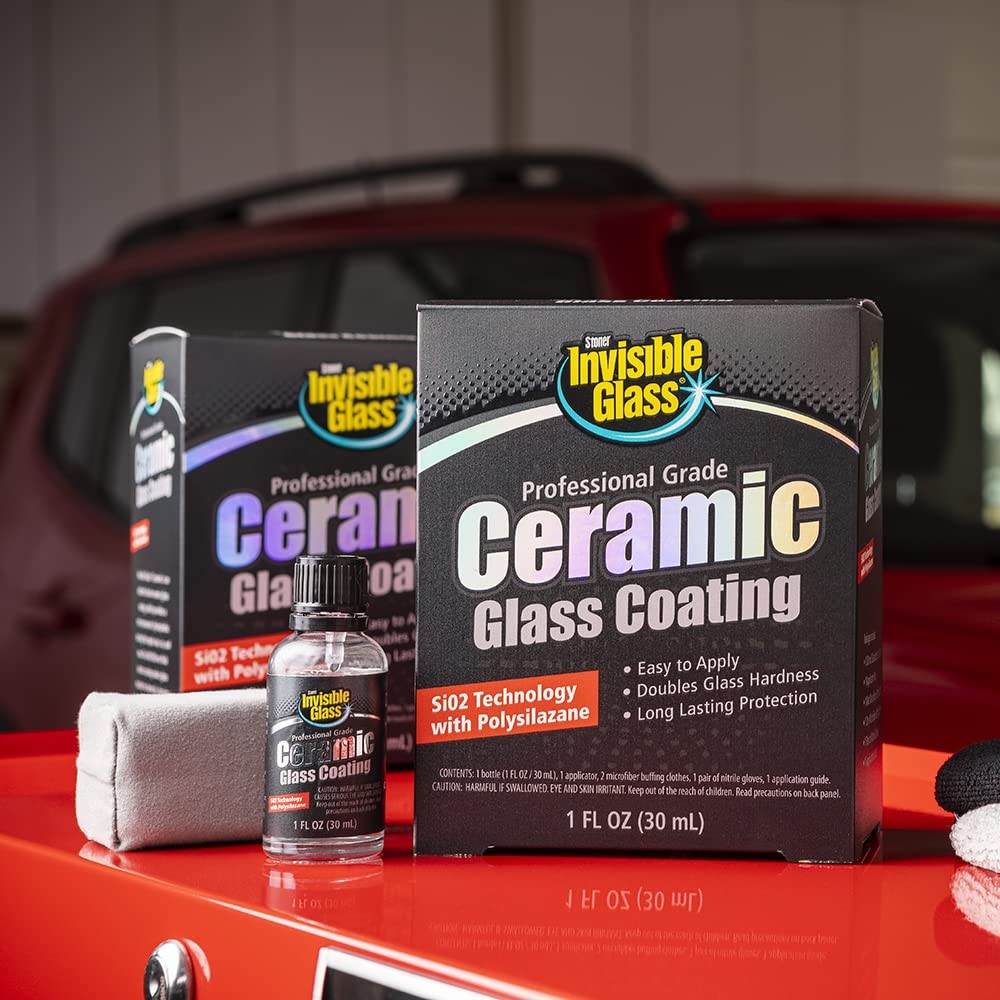 Invisible Glass 95151 Ceramic Glass Coating Kit – Long-Lasting, Rain Repellen…