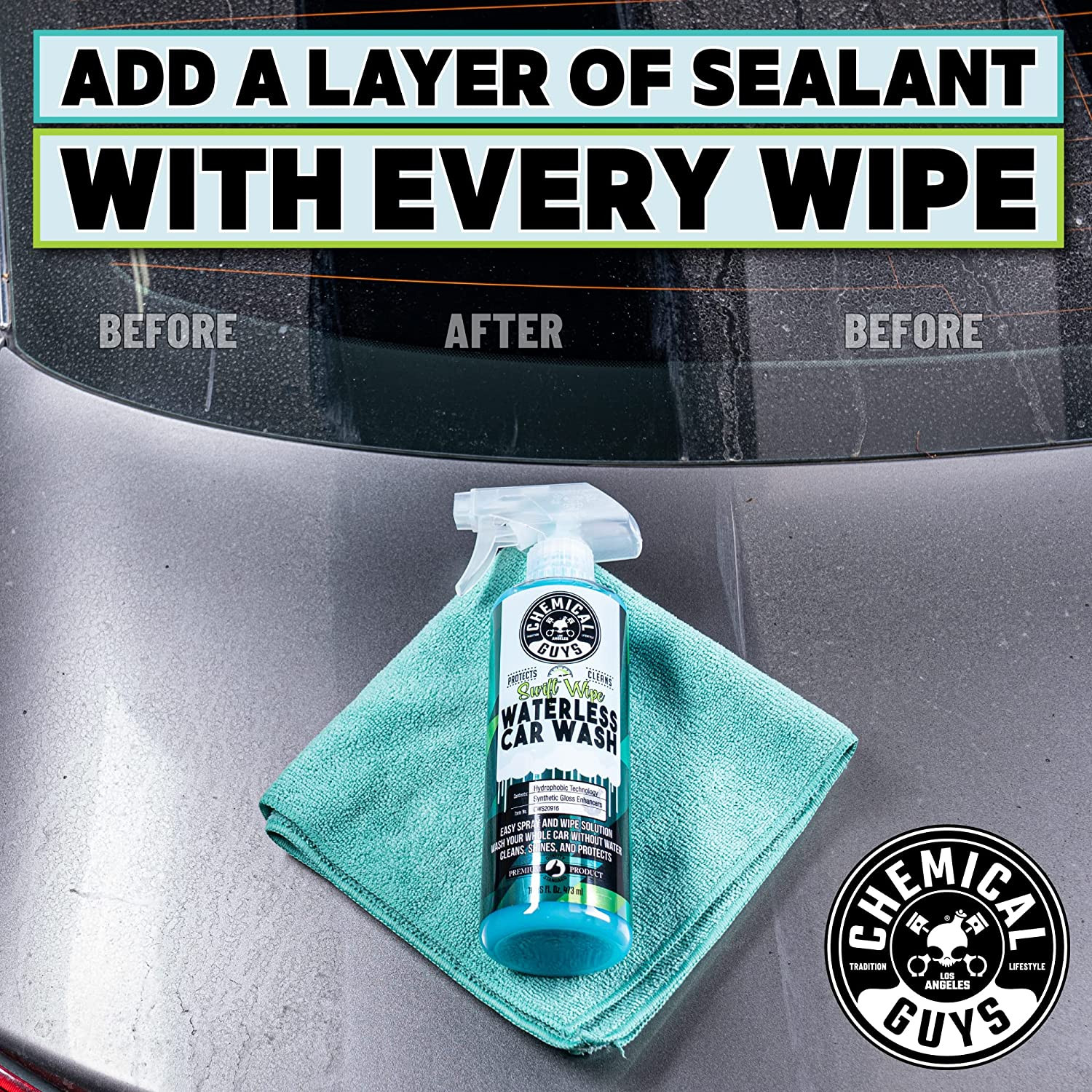 Swift Wipe Sprayable Waterless Car Wash Spray – Spray and Wipe to Safely Clean a