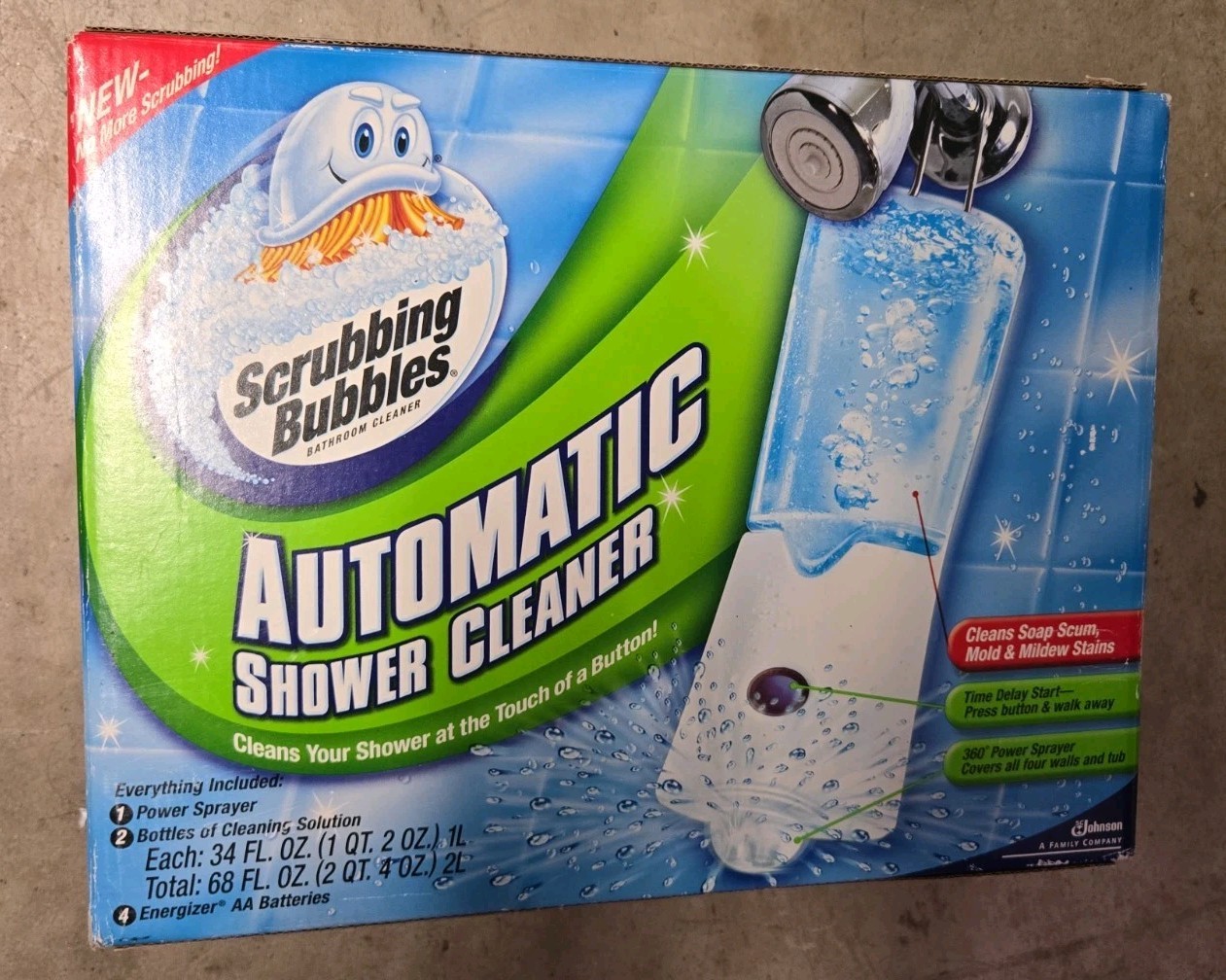 Scrubbing Bubbles AUTOMATIC BATHROOM SHOWER CLEANER Kit 2 Cleaning Solutions NEW