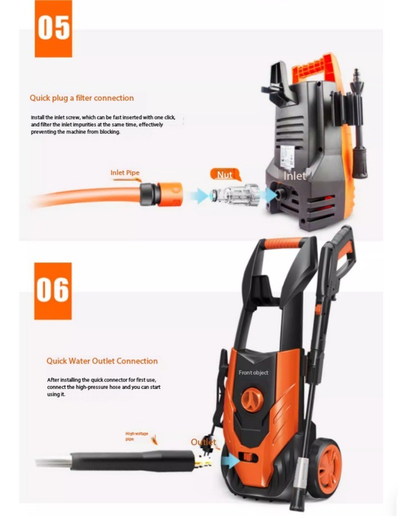 High-Pressure Car Wash Machine for Home Use 220V Fully Automatic Brush Car Washe