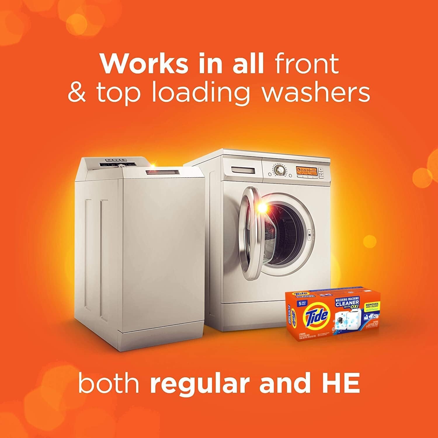 Washing Machine Cleaner by Tide, Washer Machine Cleaner with Oxi 21 Count Fresh
