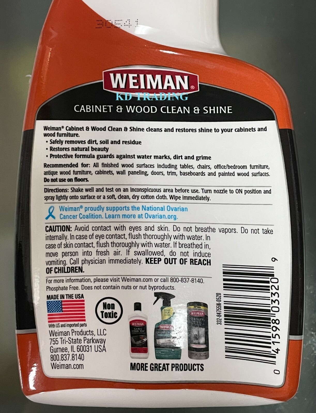 (2-Pack) Weiman CABINET & WOOD Furniture CLEAN & SHINE Restore with ALMOND SCENT