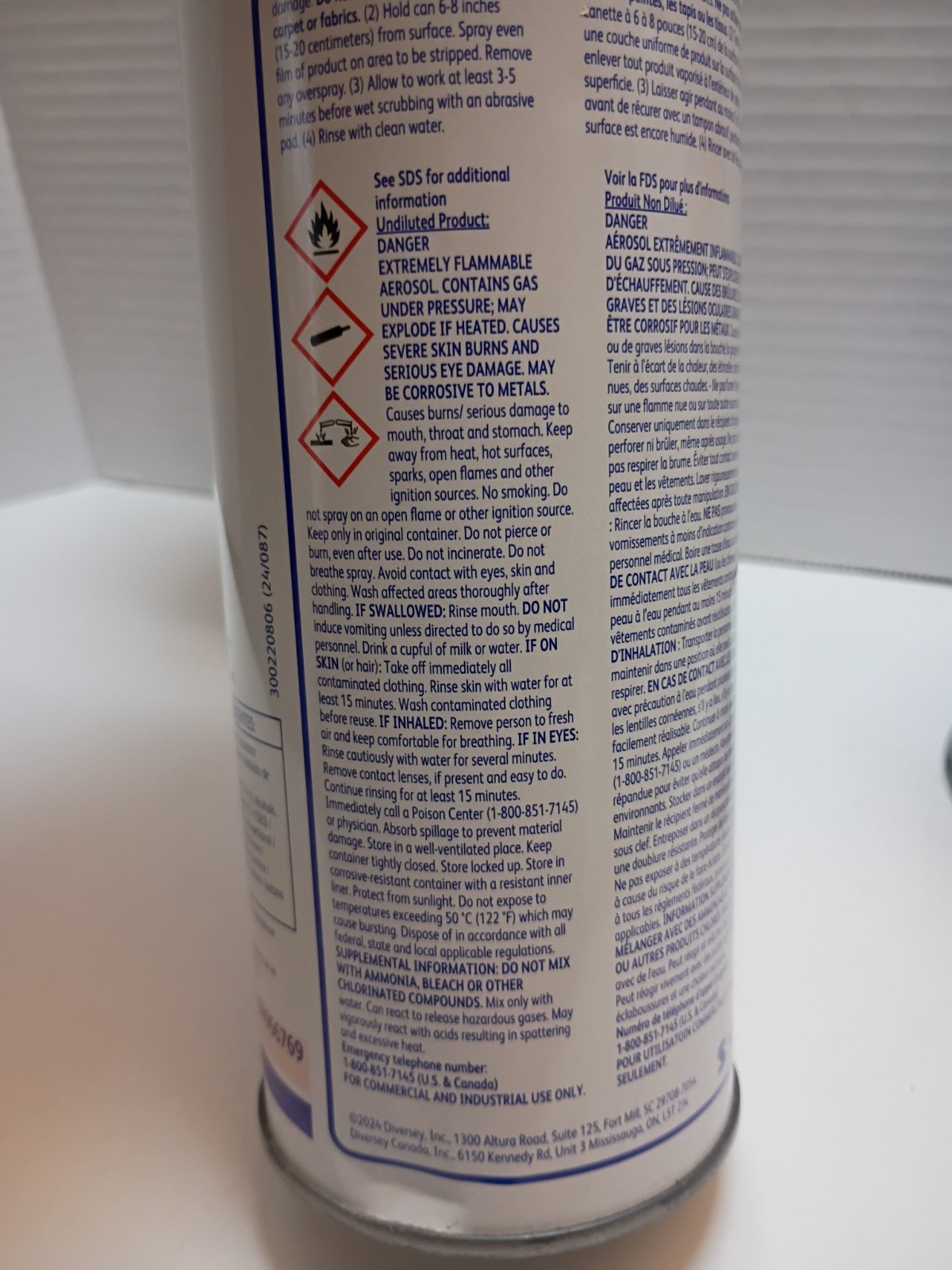 3 – Diversey Bravo Power Foam Heavy Duty Wax Stripper Spot Cleaner 23oz 652g