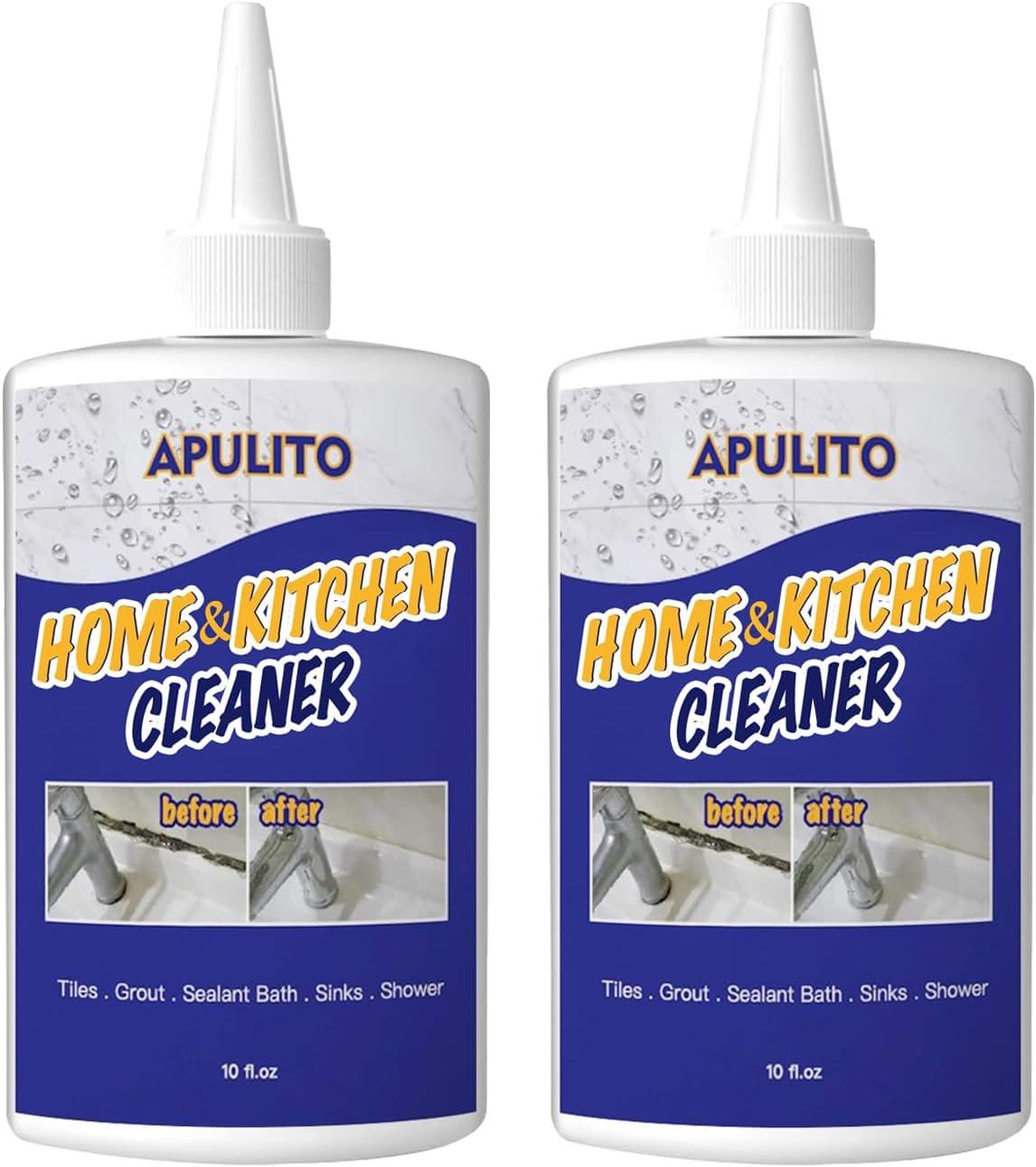 Household Cleaner Gel for Bathroom Shower Kitchen Tile Sink Countertop 10 Fl Oz