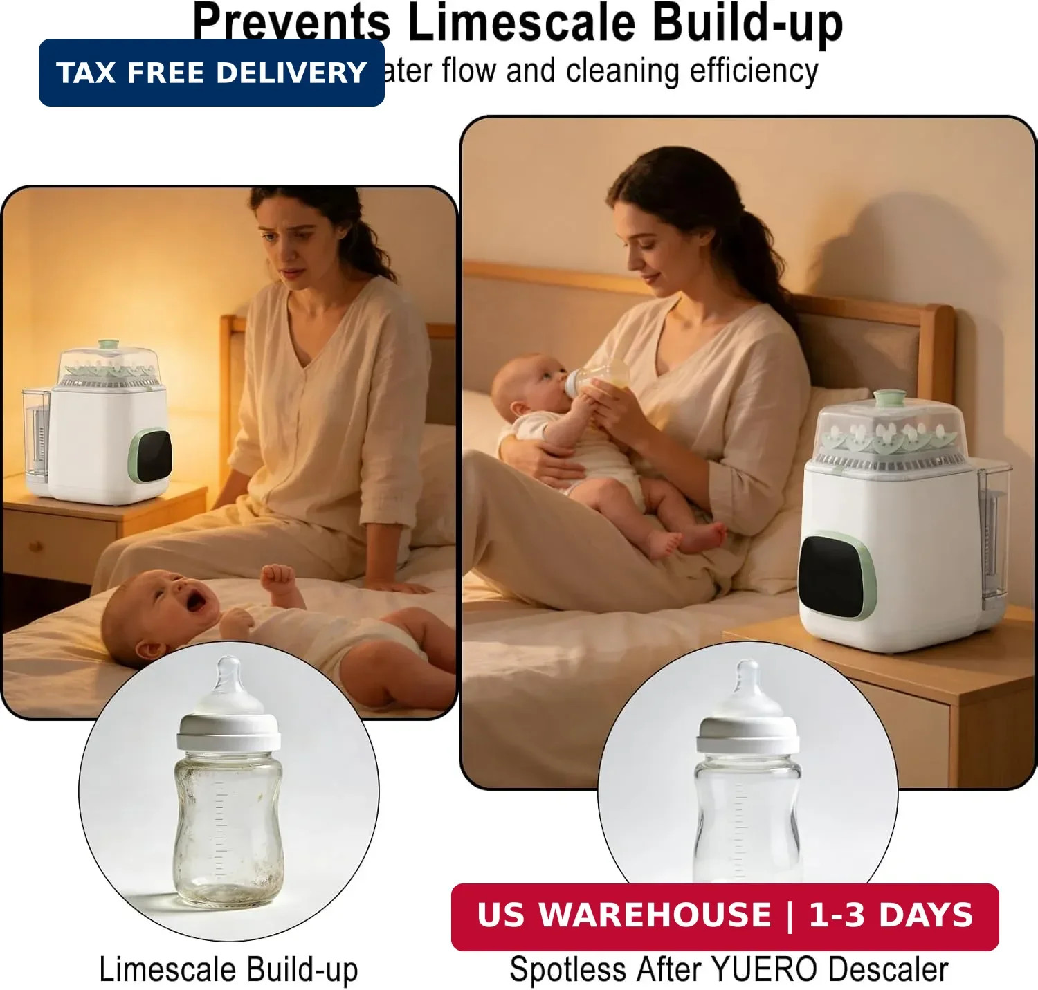 Professional Deep Cleaning Detergent Tablets for All Baby Bottle Washers, Washer