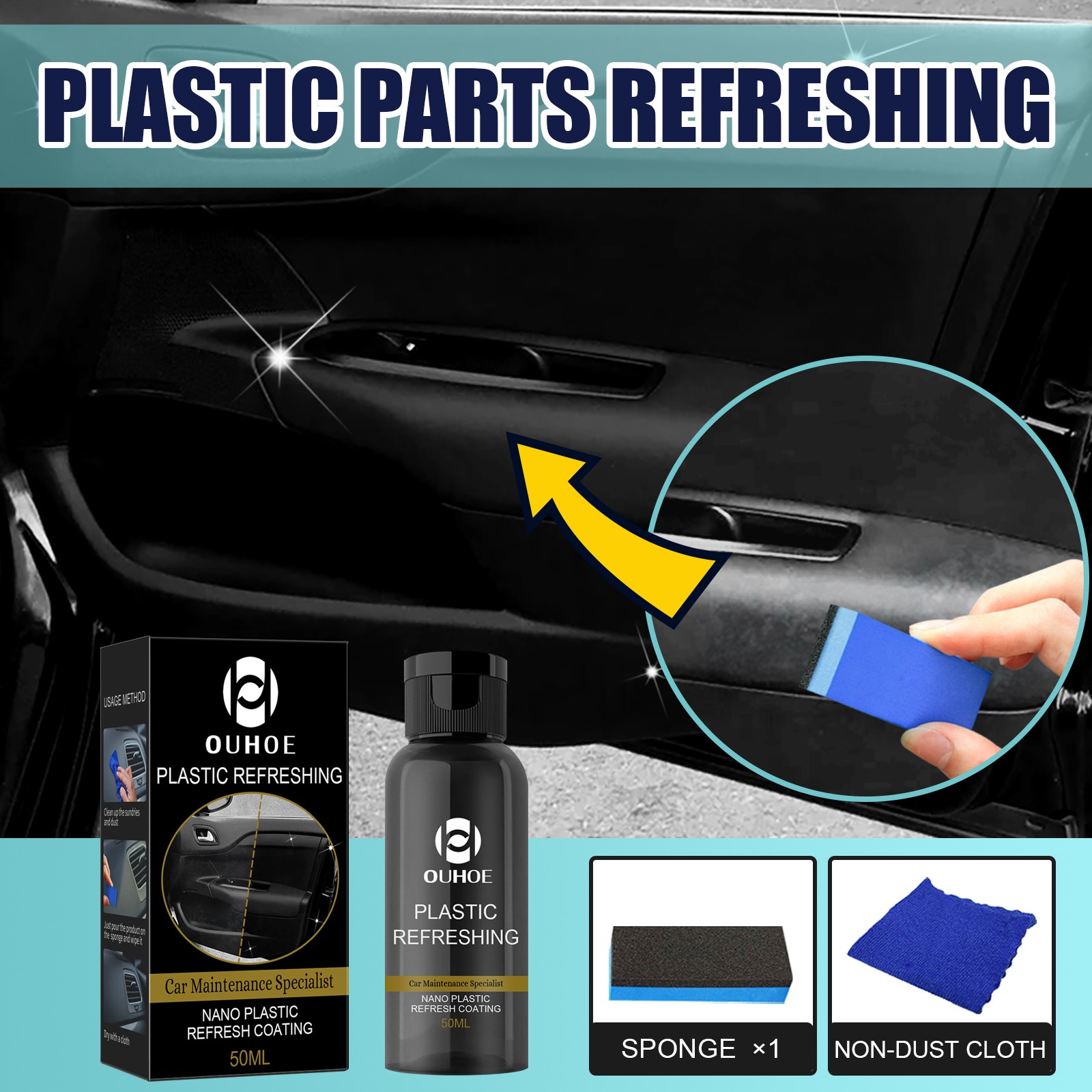 Dashboard Restorer – Plastic & Trim Restorer for Car Interior UV Protection