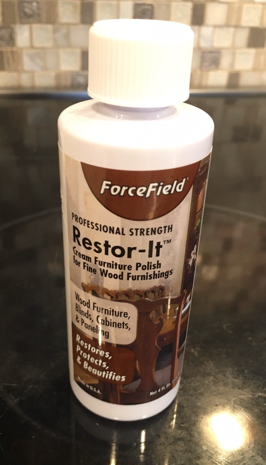 FORCEFIELD 4 Oz RESTORE IT FURNITURE POLISH PROTECTOR FINE WOOD FURNISHINGS