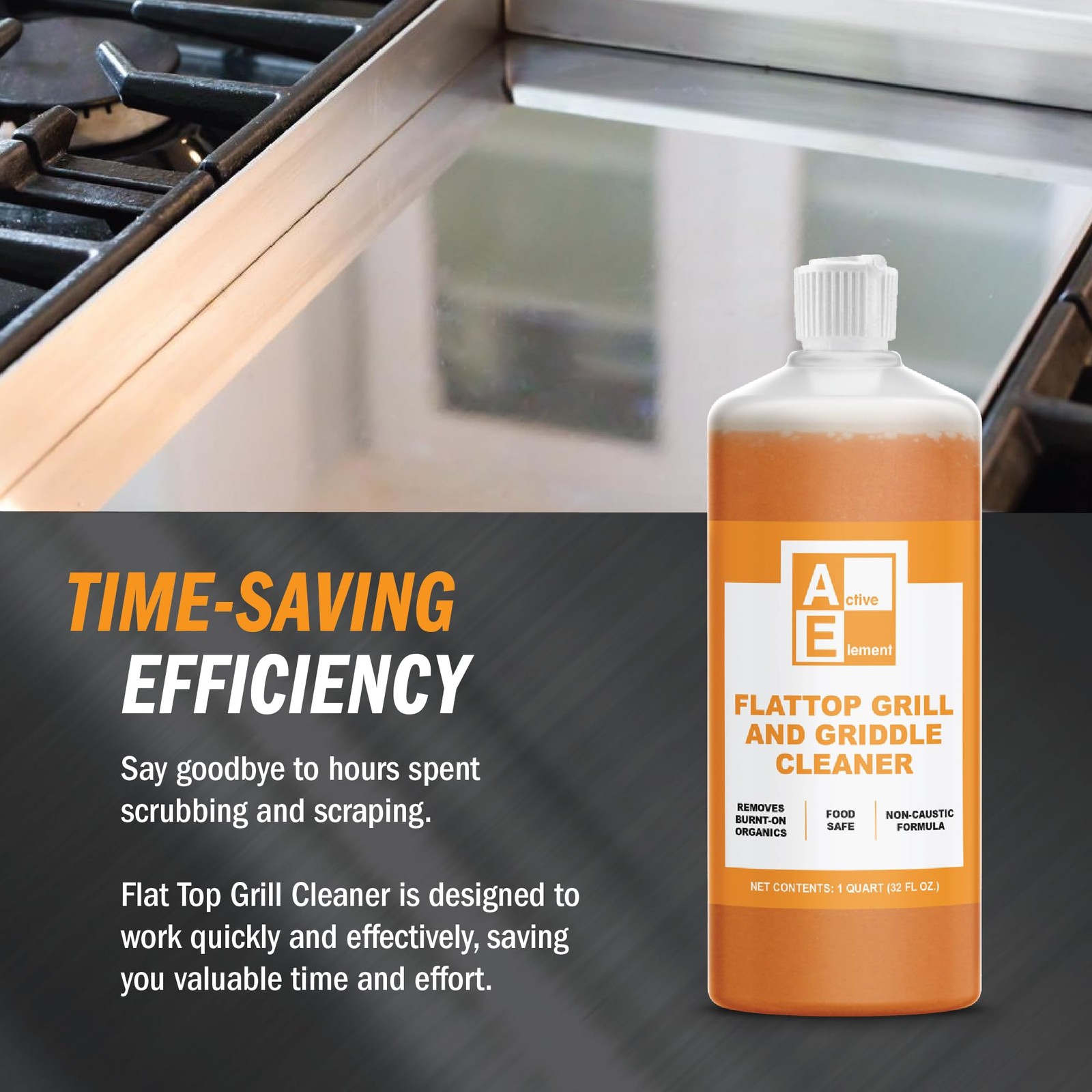 Active Element Flat Top Grill Cleaner – 32 fl oz | 32 Fl Oz (Pack of 1)