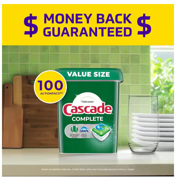 Complete Action Pacs Fresh Scent Tablet Dishwasher Detergent (100-Count)