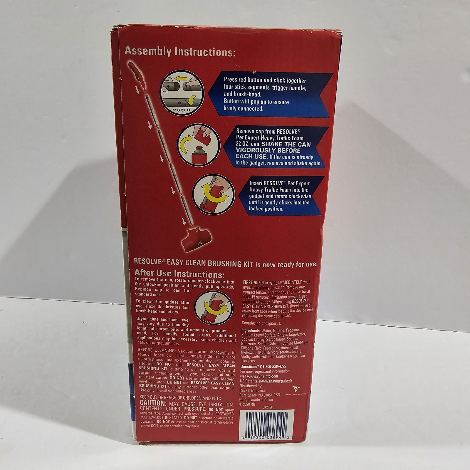 NEW- Resolve Easy Clean Pet Expert Brushing Kit Heavy Traffic Carpet Cleaning