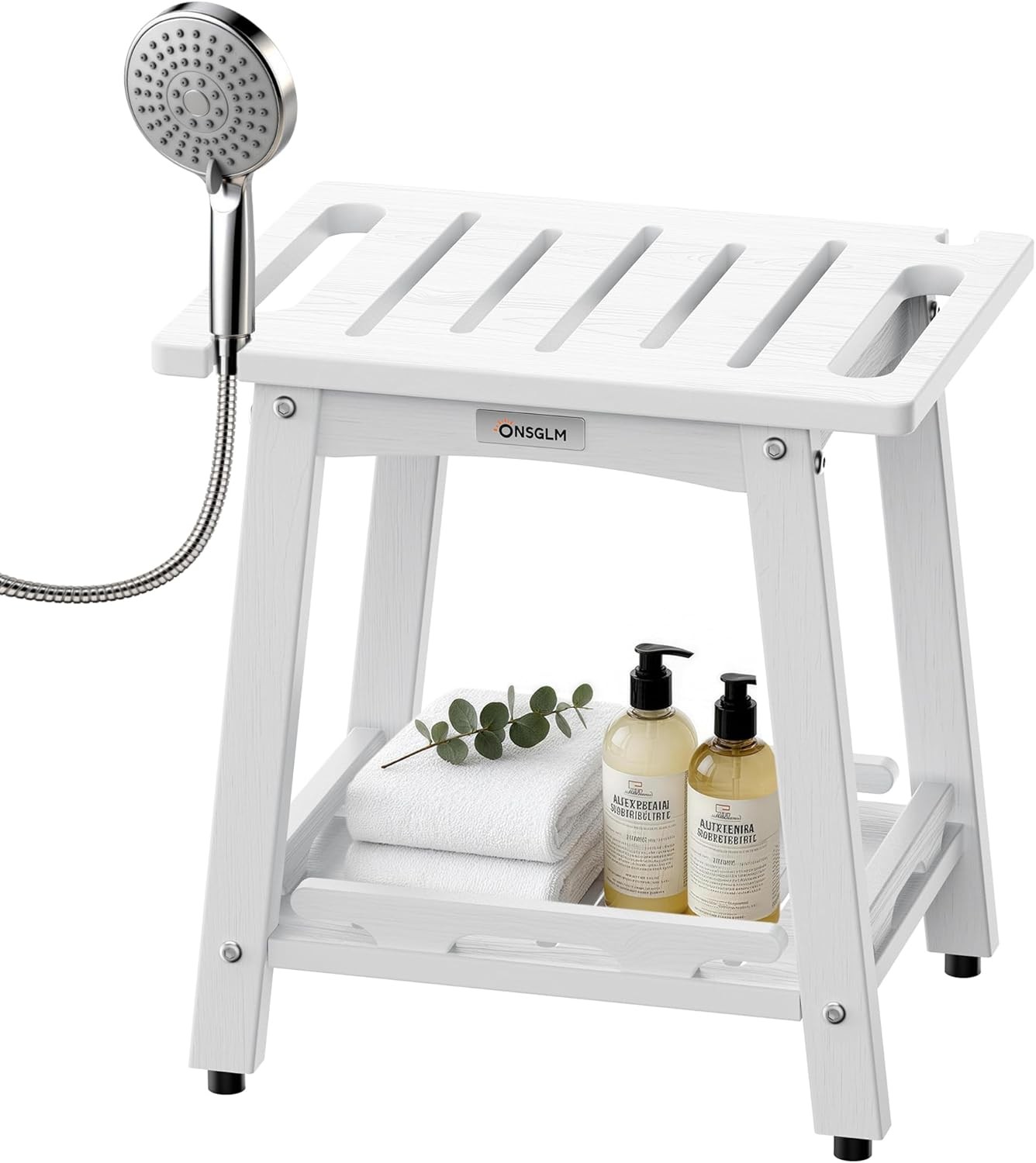 Shower Bench Seat, Non-Slip Shower Benches for Inside Shower to Sit on, HDPE W