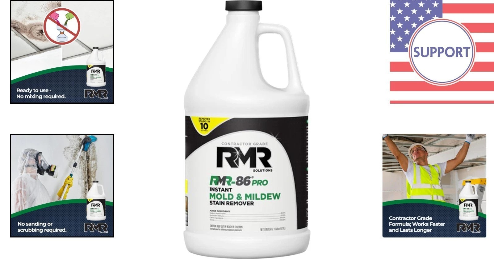 RMR-86 Pro 1 Gallon Contractor Grade Mold & Mildew Stain Remover Solution