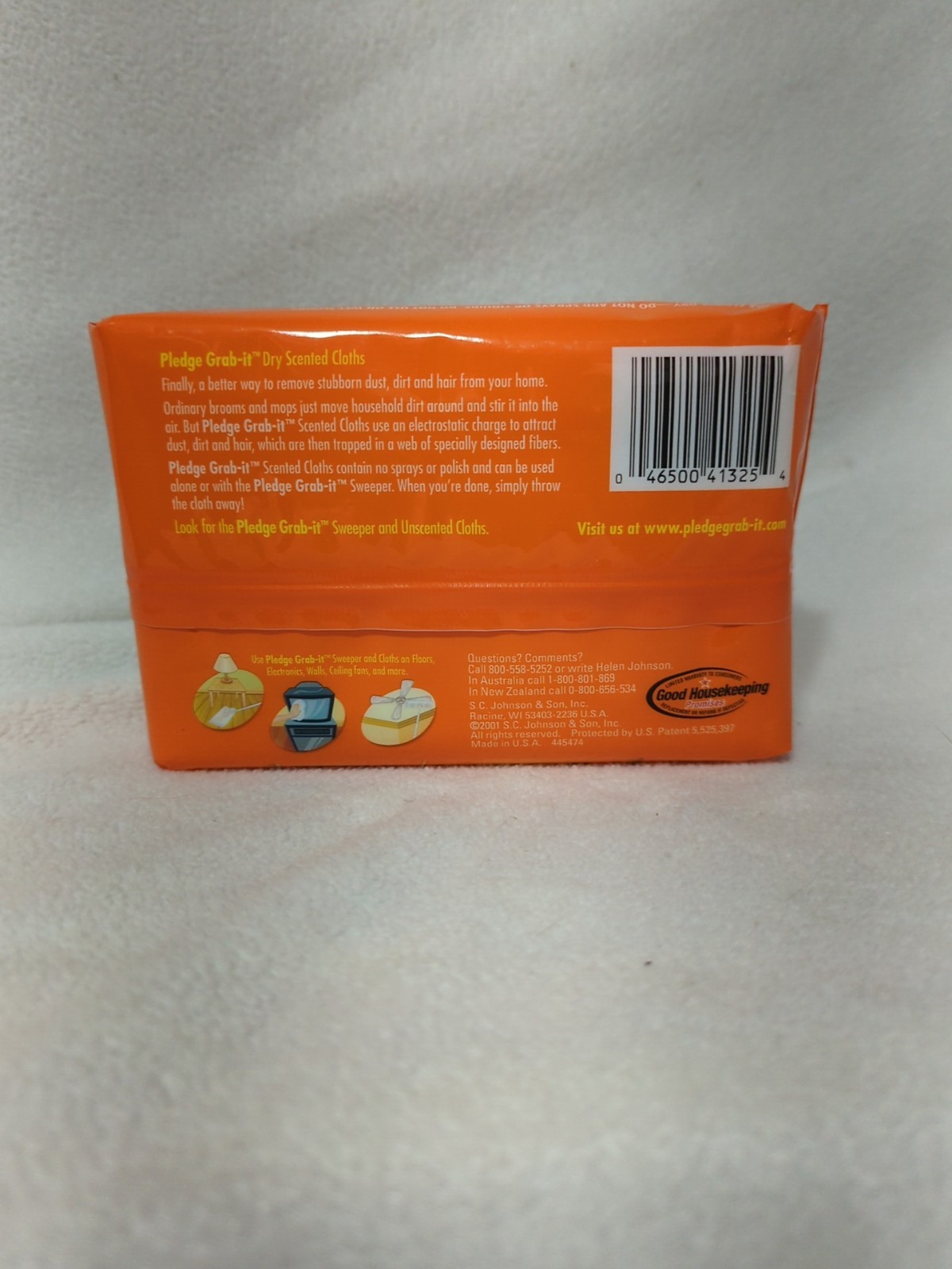 VTG Y2K Pledge Grab It Cloths Fresh Citrus 20 ct Dry Discontinued Cleaning NOS