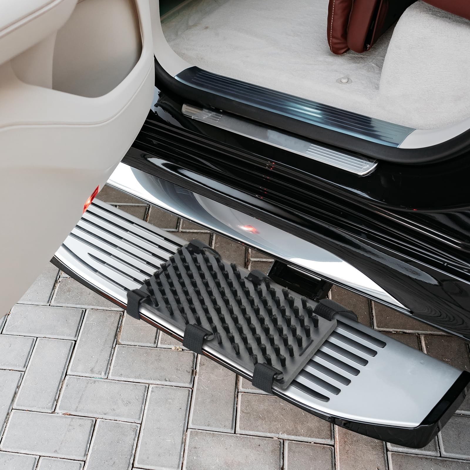 Truck Step Mounted Brush Fit for Universal, Heavy Duty Boot Scraper Brush with 4