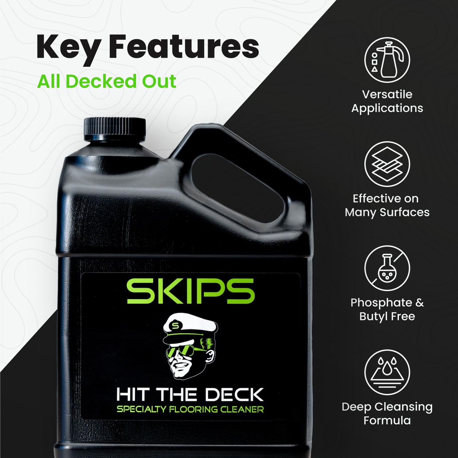 SKIPS Speciality Boat Cleaner 1 Gallon Refill Premium Boat Flooring Cleaner &…