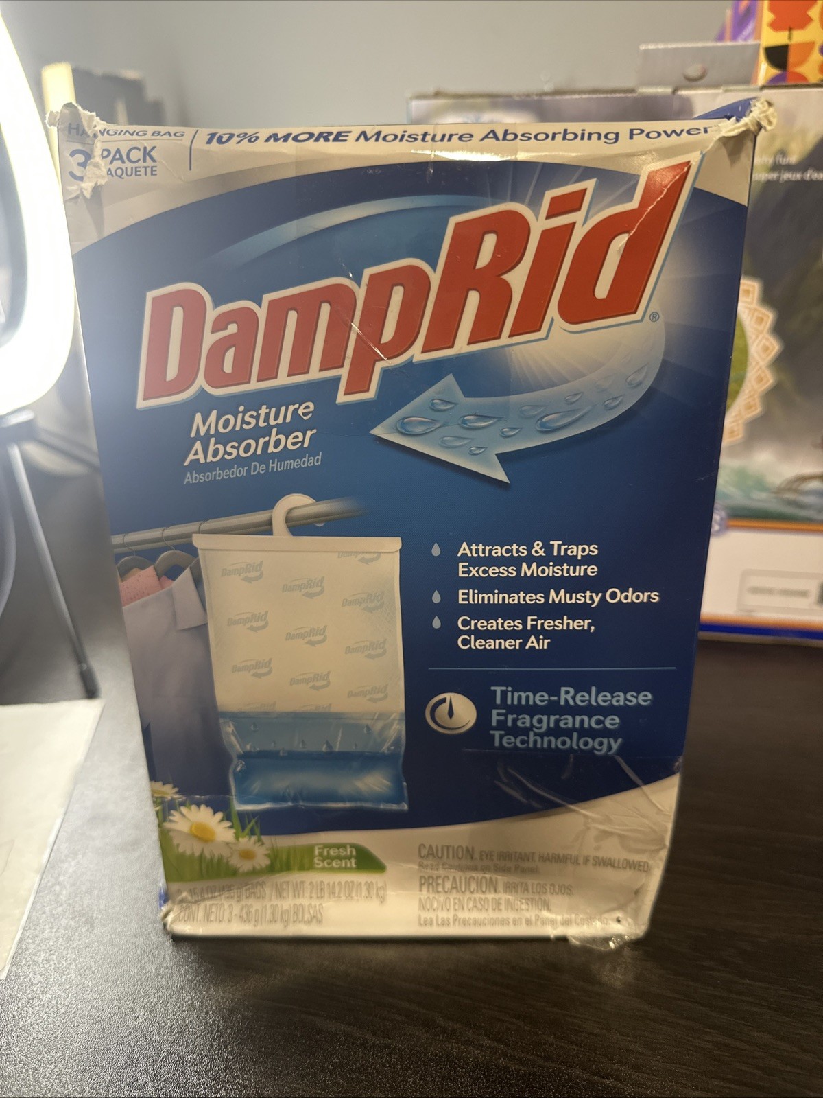 DAMPRID Hanging Moisture Absorber Bag Pure Linen 3 Bags NEW – Sealed Box