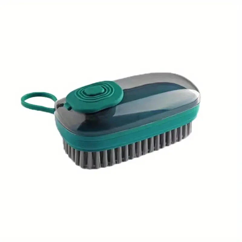 Dish Washing Up Brush Sponge With Liquid Soap Dispenser Scrubber Cleaning Brush