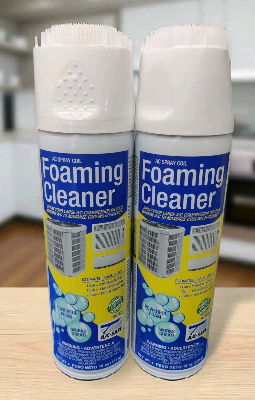 2 Pack AC/Safe Foaming Coil Cleaner.