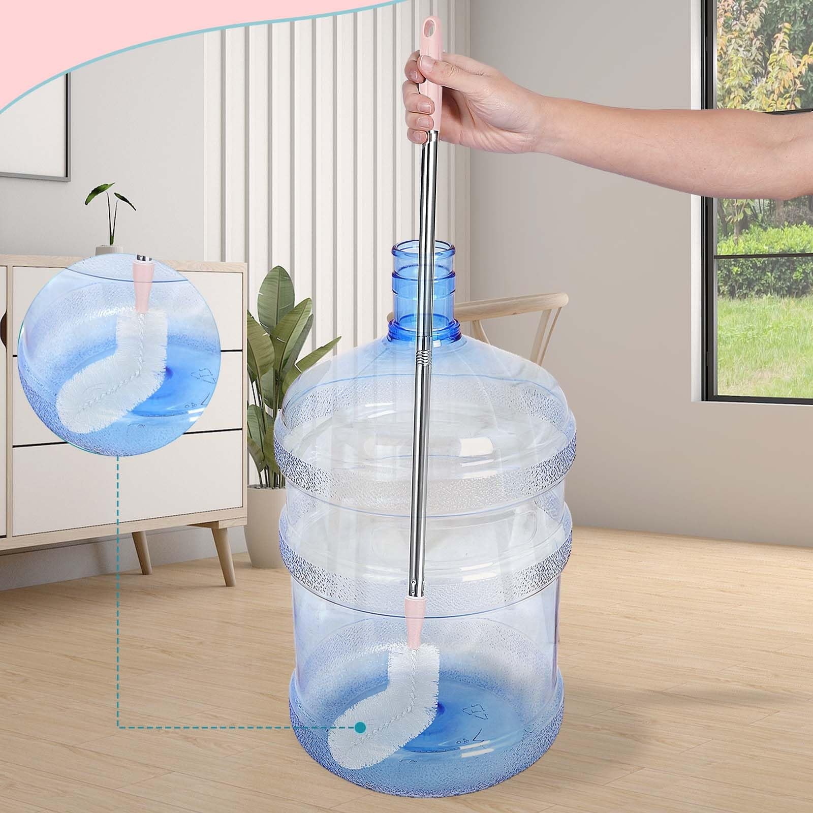2 Pack 5 Gallon Water Jug Cleaning Brush Long Bottle Carboy Cleaner
