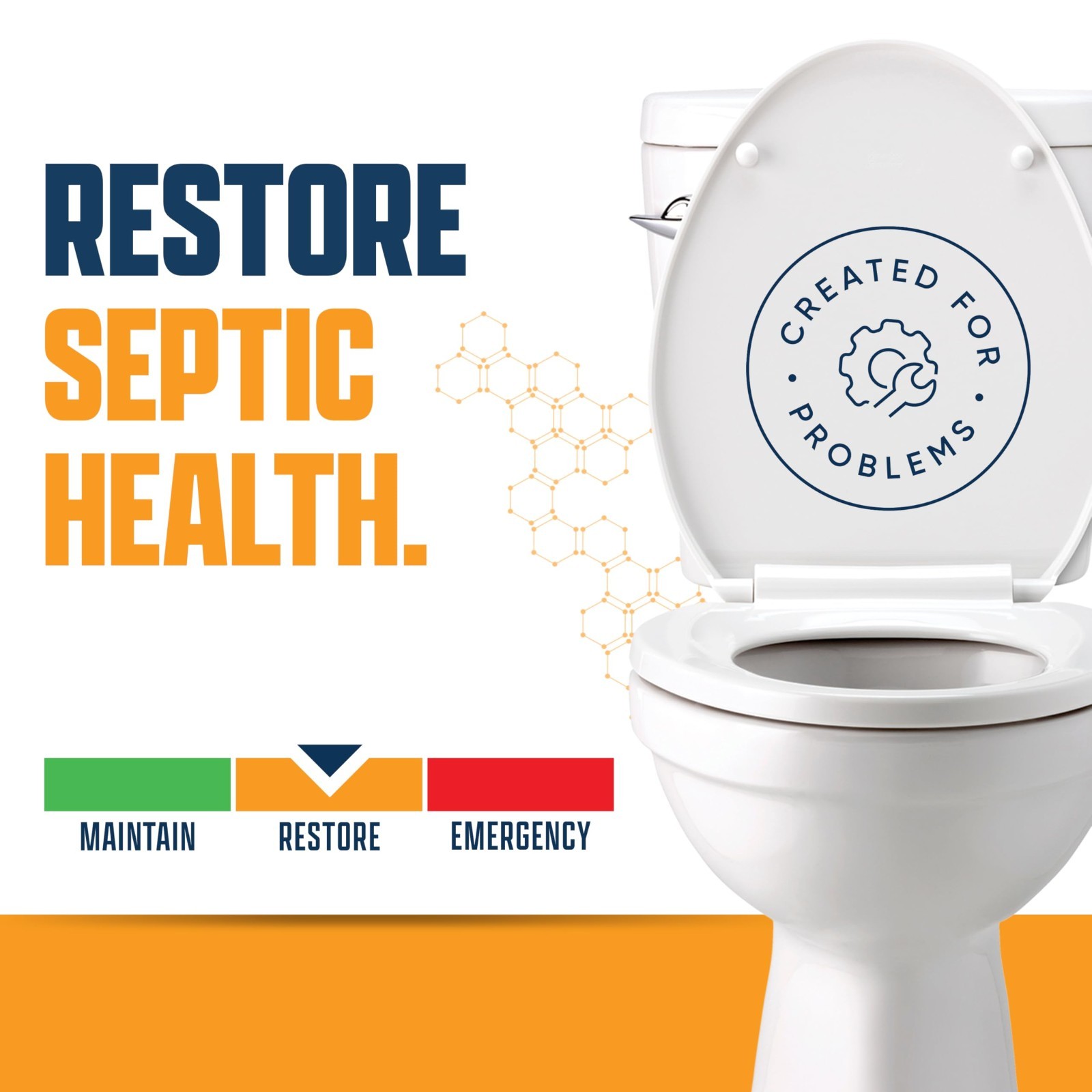 Septic Tank Treatment Bio-Enzyme Cleaner | Breaks Down Clogs & Odors | 64 OZ