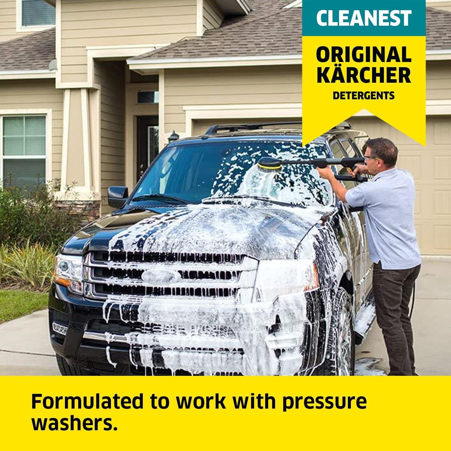 Kärcher Vehicle Wash and Wax, Pressure Washer Detergent, Cleans Cars, Bikes, …
