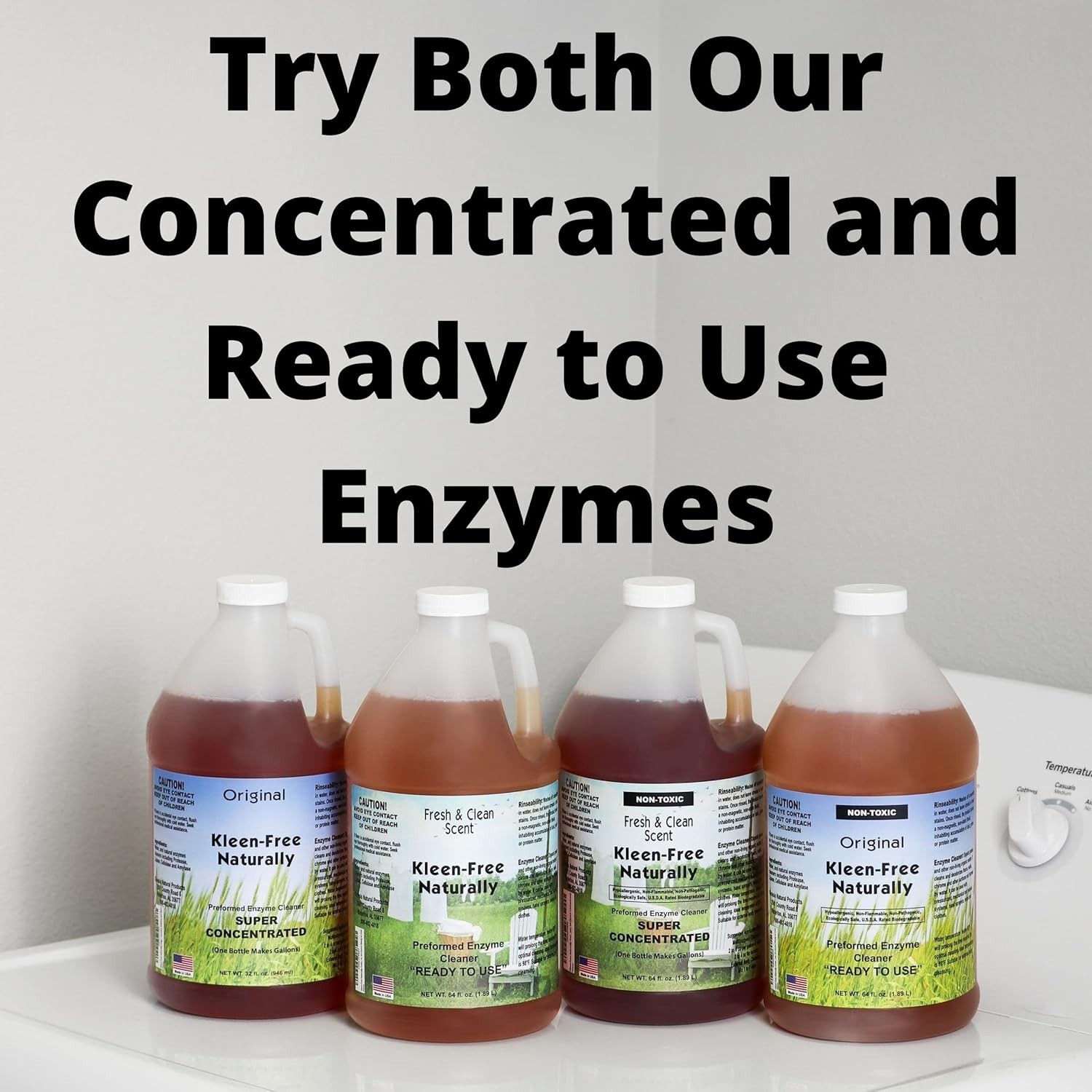 Naturally Preformed Enzyme Cleaner, Enzyme Solution, Multi-Purpose Cleaner, L…