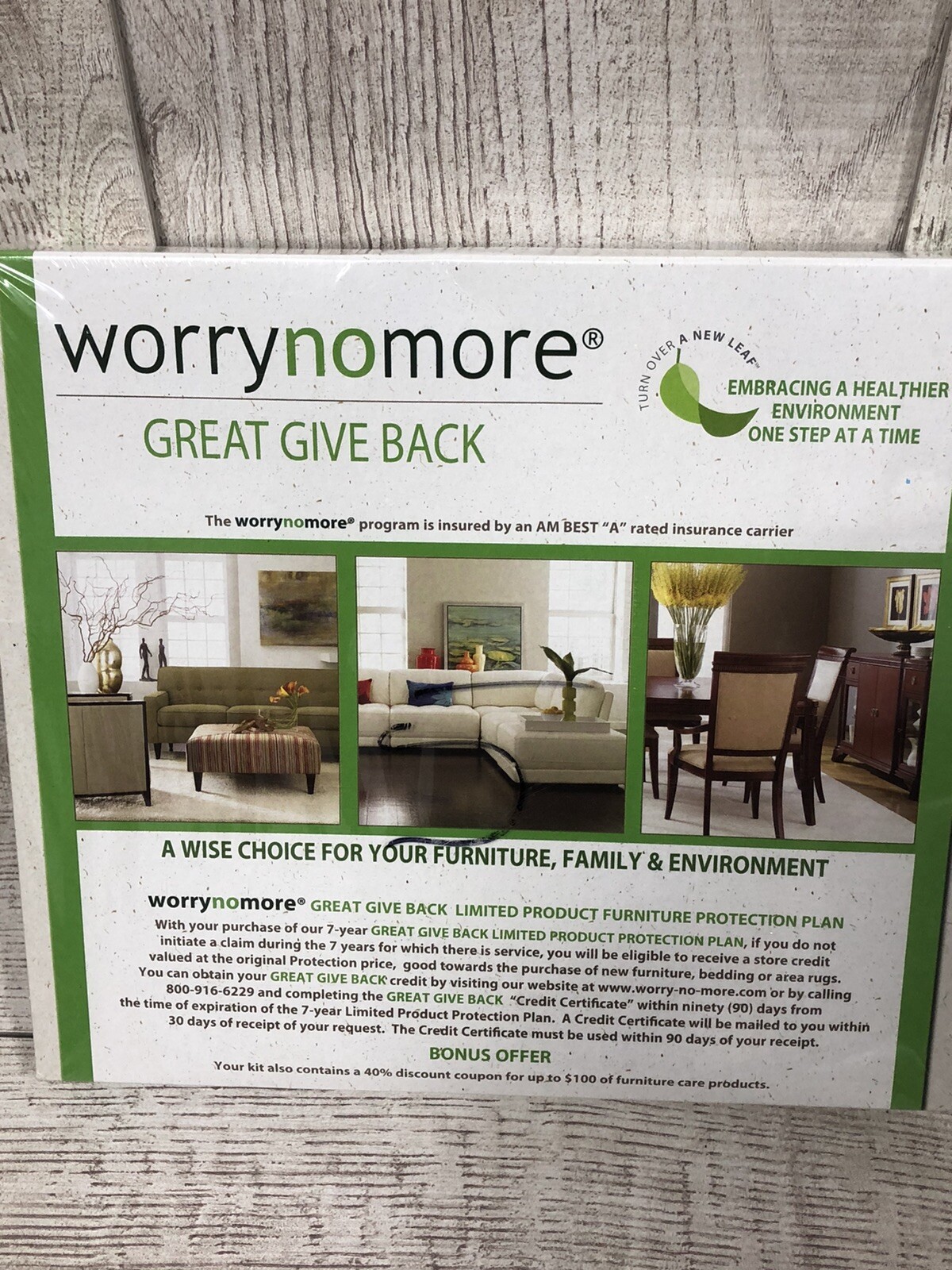 Worry No More FURNITURE CLEANING KIT FABRIC LEATHER WOOD POLISH – NEW
