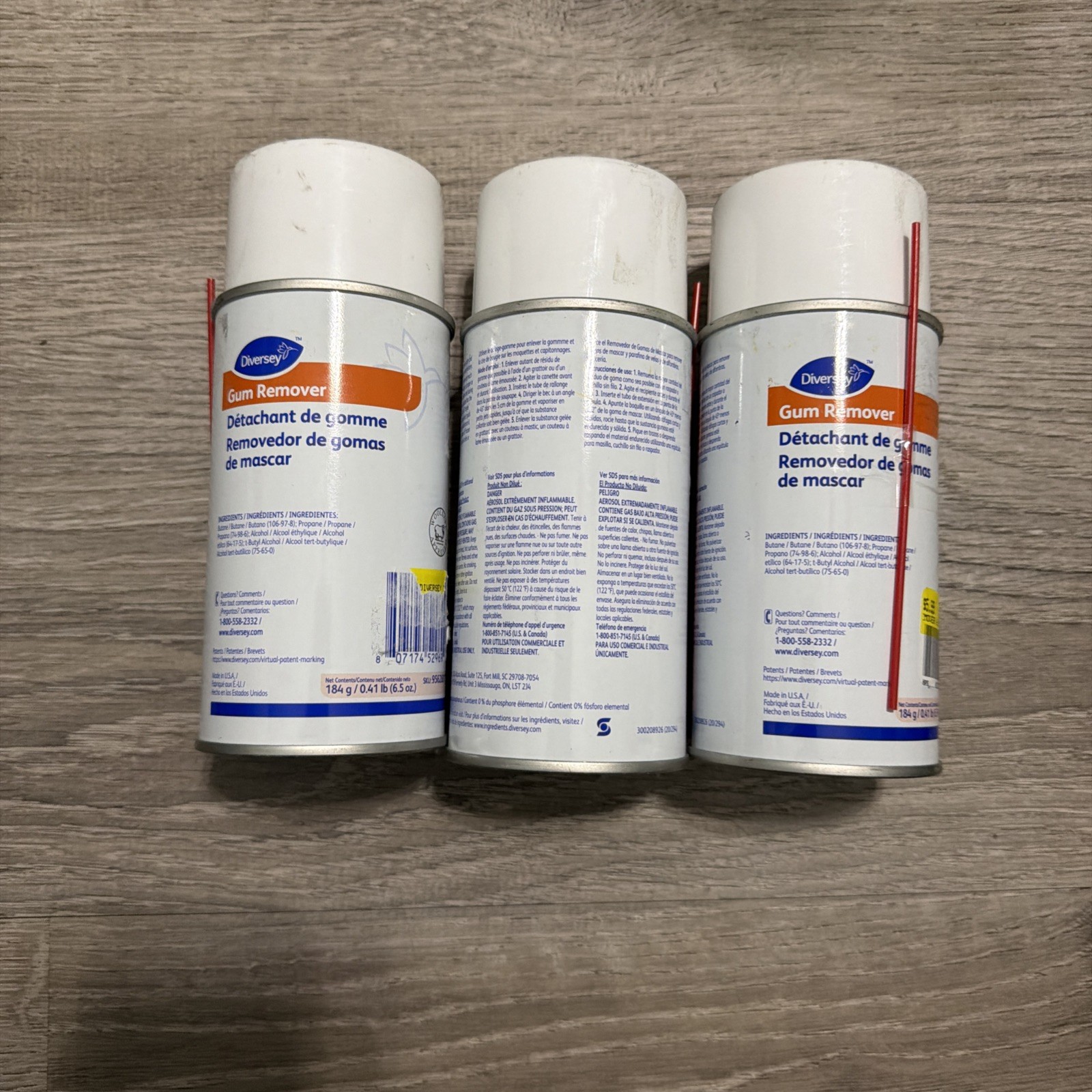 3 Pack Diversey Gum Remover Spray 6.5oz