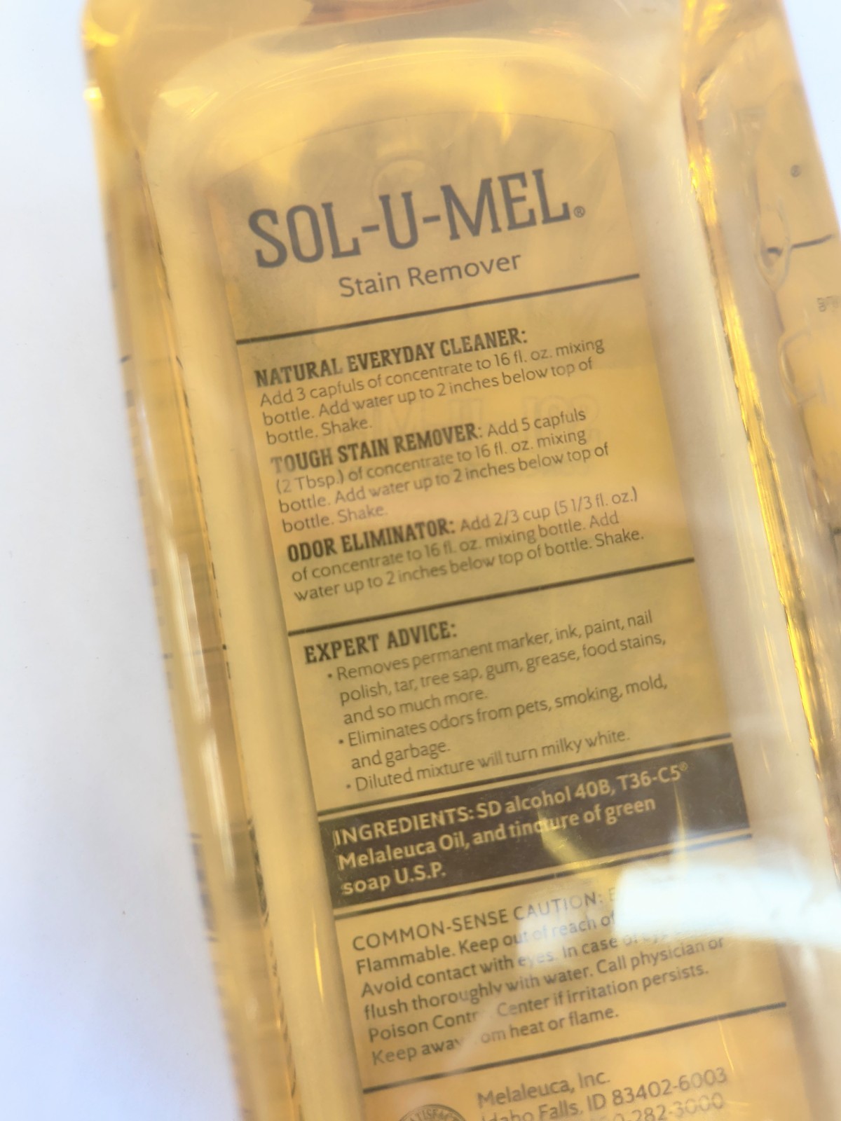ECOSENSE MELALEUCA Sol-U-Mel Stain Remover 292 Cleaning Solution NOS 8 Oz
