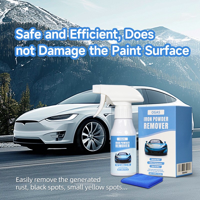 Iron Powder Remover, Rust Remover For Car Painted Tire Polishing 120ml