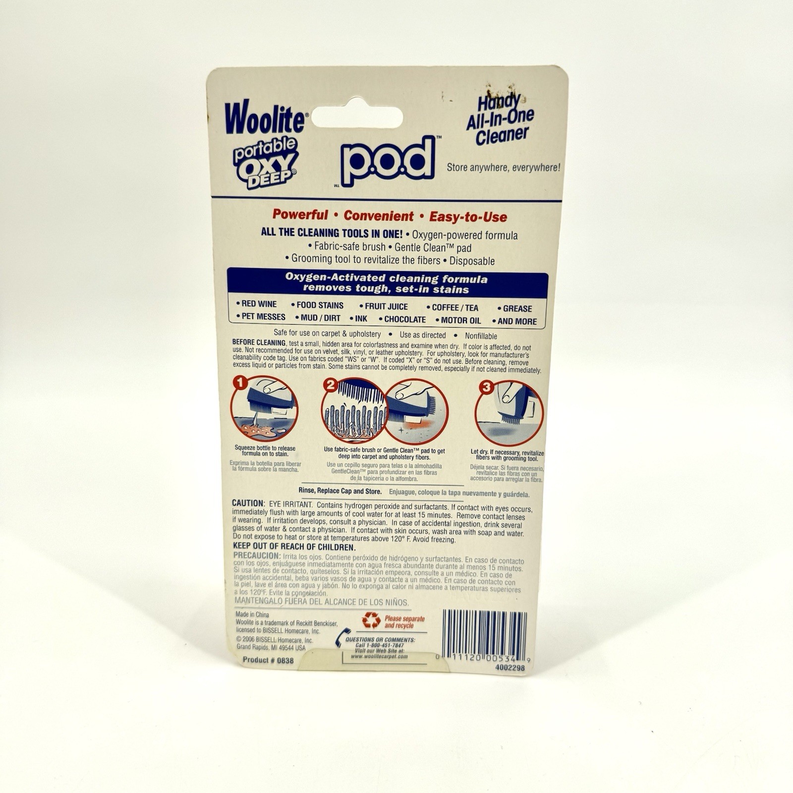 Woolite Portable Oxy Deep POD All in One Carpet & Upholstery Cleaner New Sealed