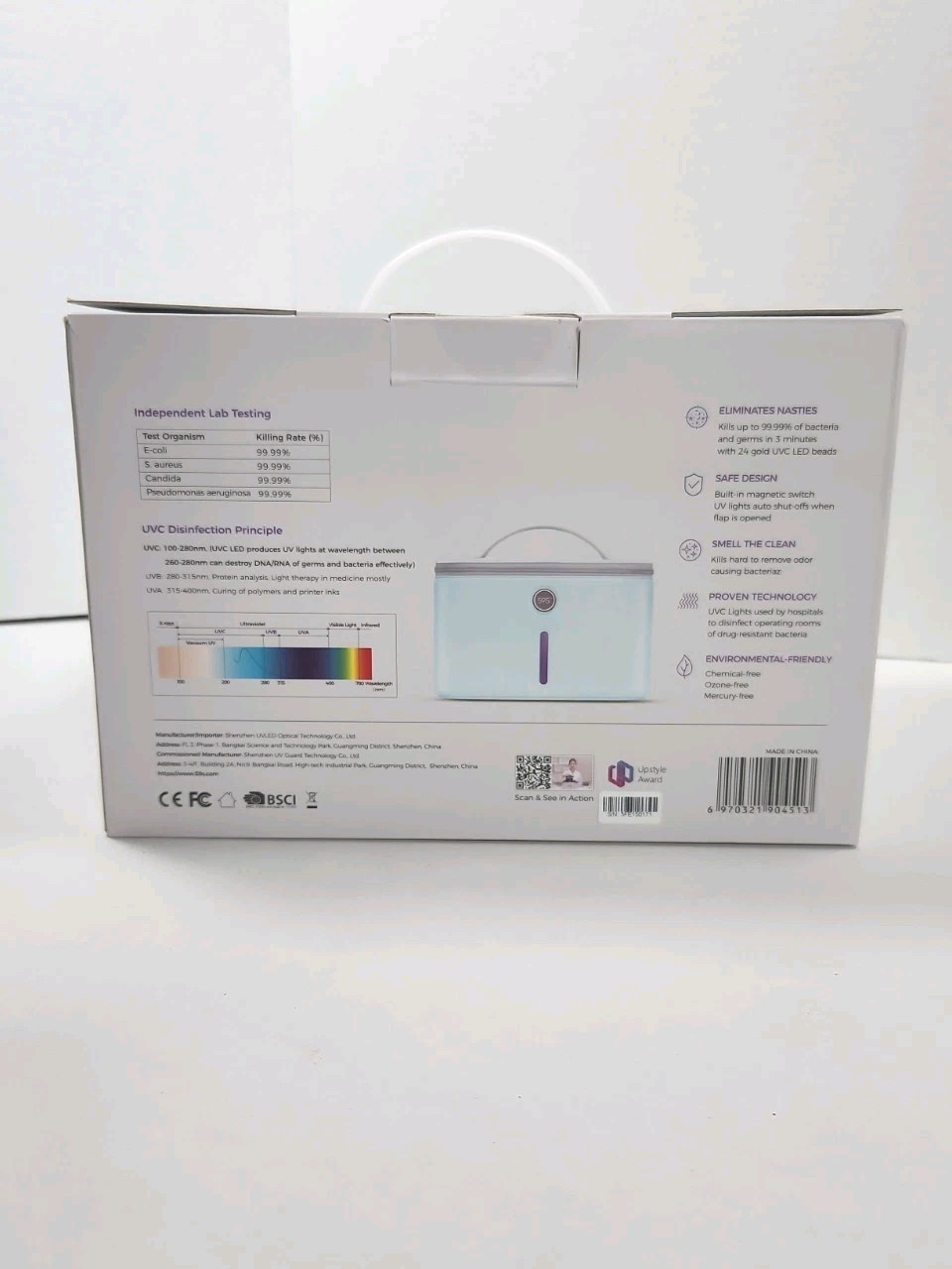 59S Multiuse Sterilizer 3 Minute Quick Disinfection UVC Sterilization Bacteria