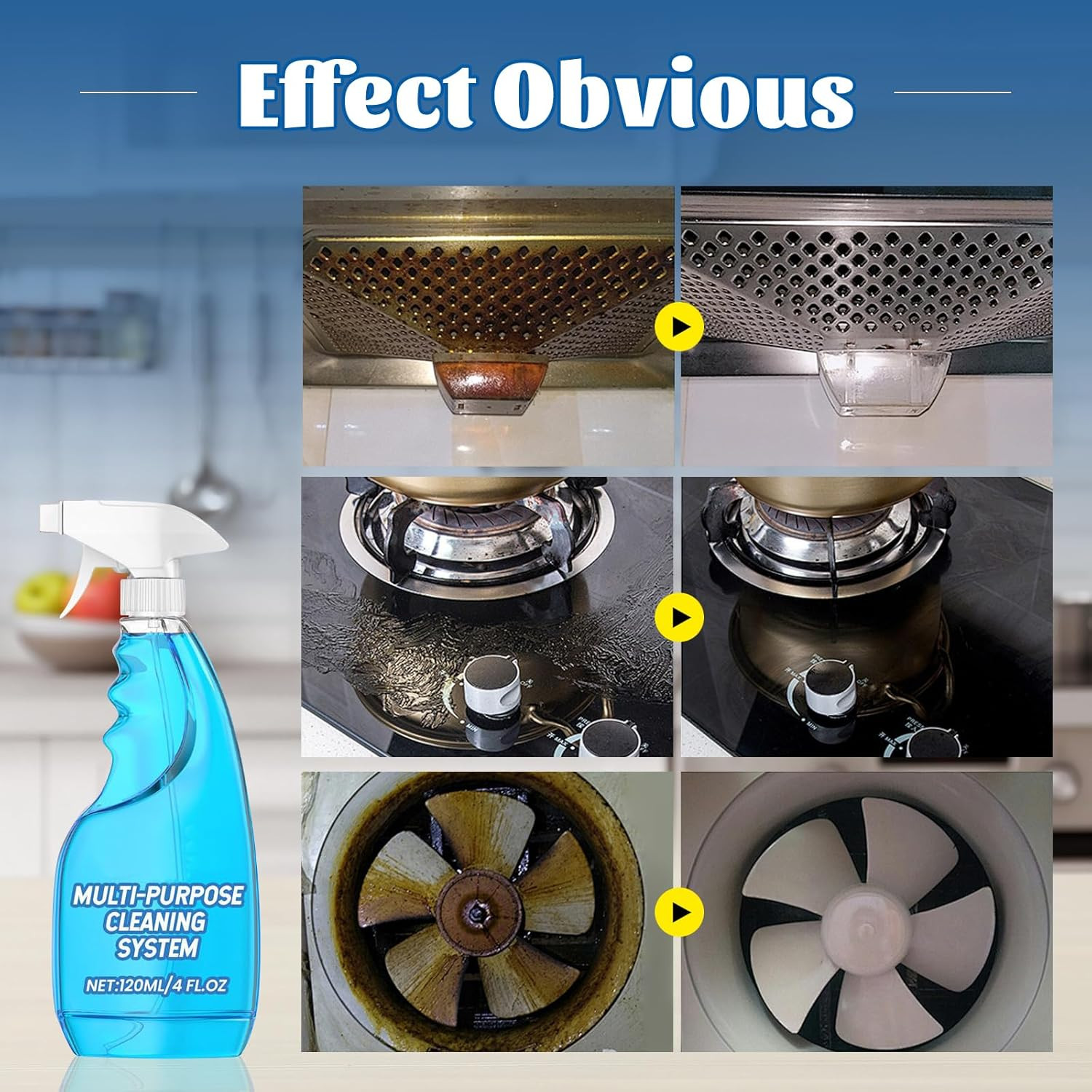 ANRUI Upgraded Splash Foam Spray Tablets with Bottle for All-Purpose Cleaning