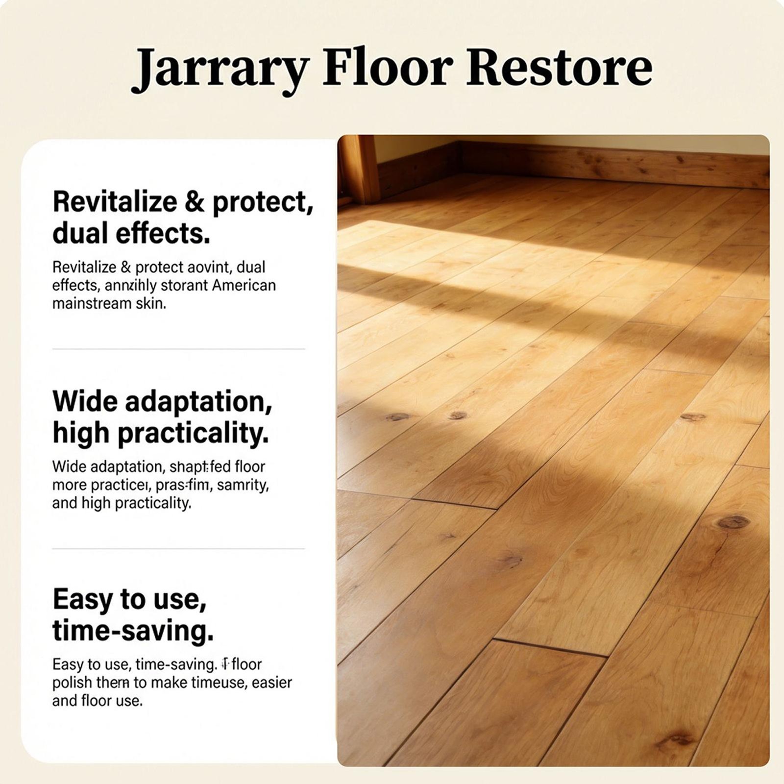 300ml Clean-Eez Floor Restorer & Polish Revitalize, Protect, Shine Wood/Laminate