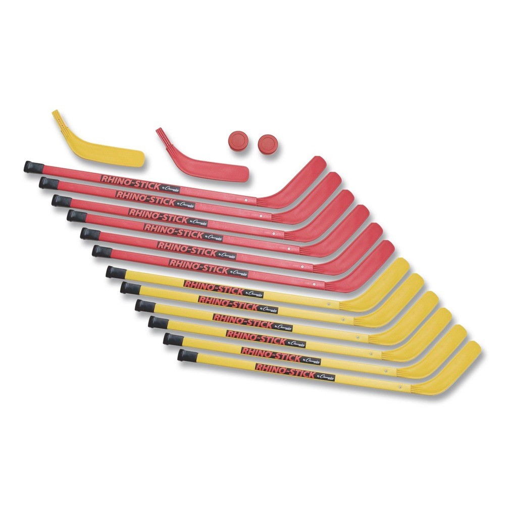 Champion Sports HS36SET 12 Sticks, 2 Pucks Indoor ABS Kids Hockey Set (1-ST) New