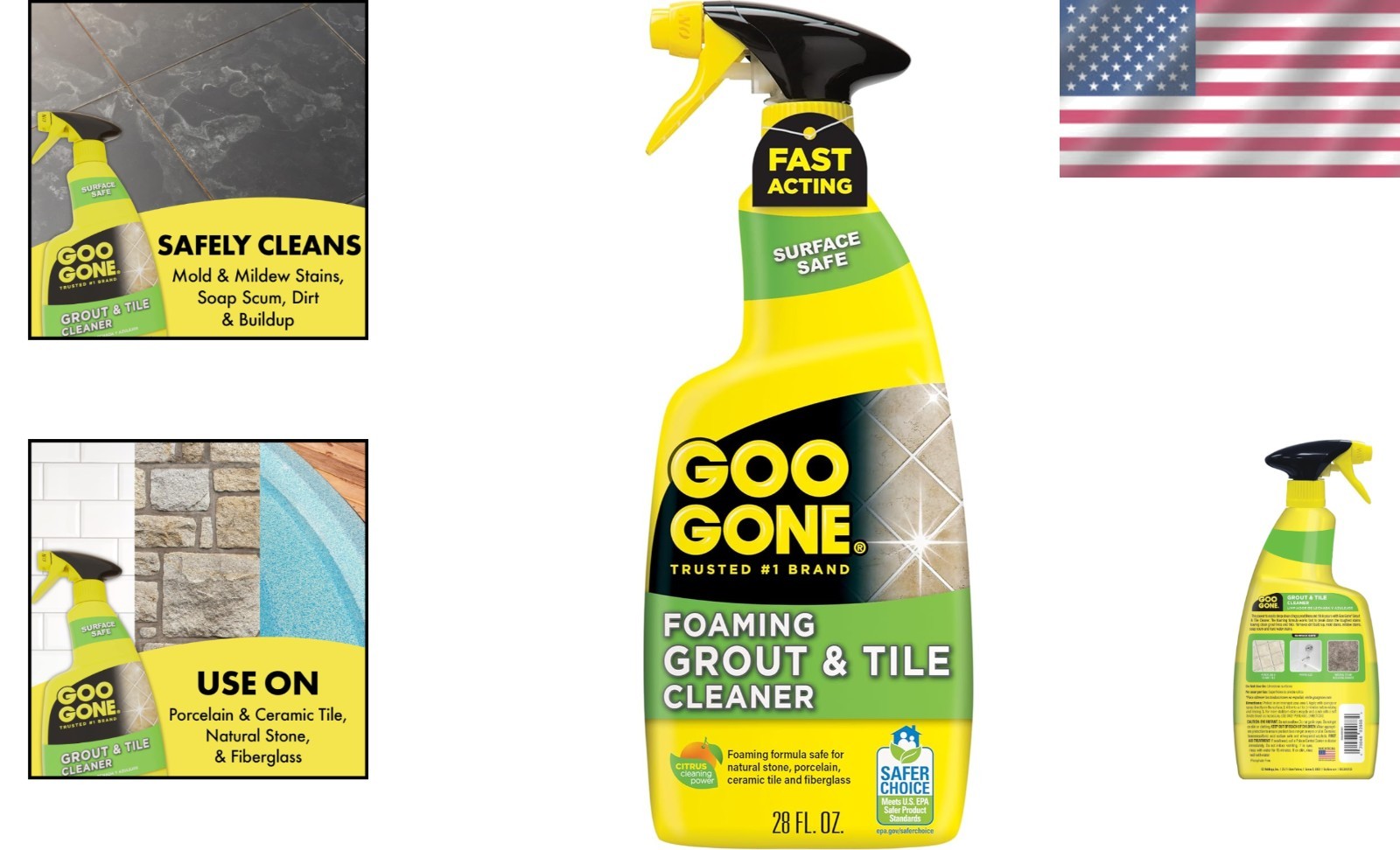 Citrus Scent 28oz Grout & Tile Cleaner – Removes Soap Scum & Hard Water