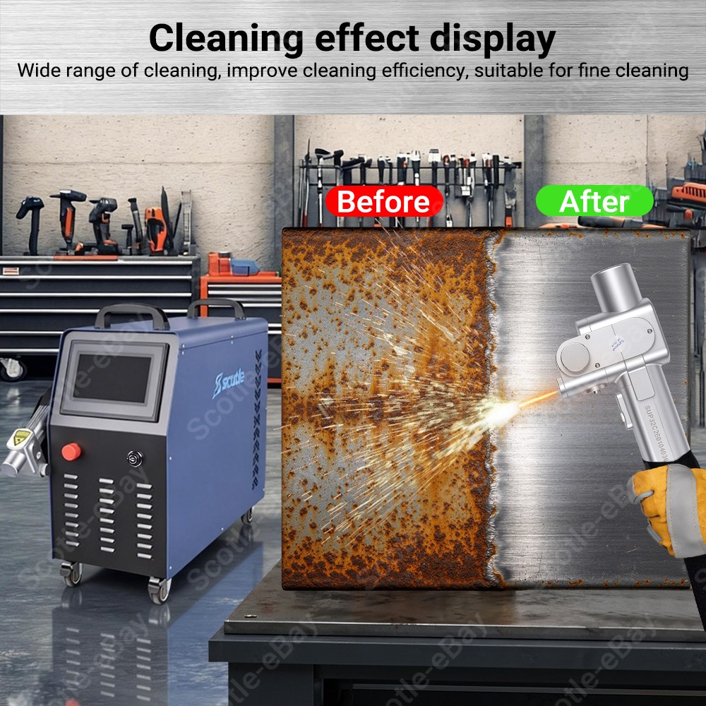 Air Cool Rlaser 1500W/2000W Fiber Laser Cleaning Machine Rust Oil Paint Remove