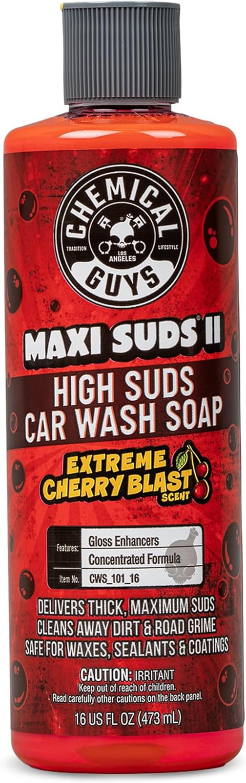 Maxi Suds II Foaming Car Wash Soap – High Foam Car Wash Soap, Cherry Scent Shamp