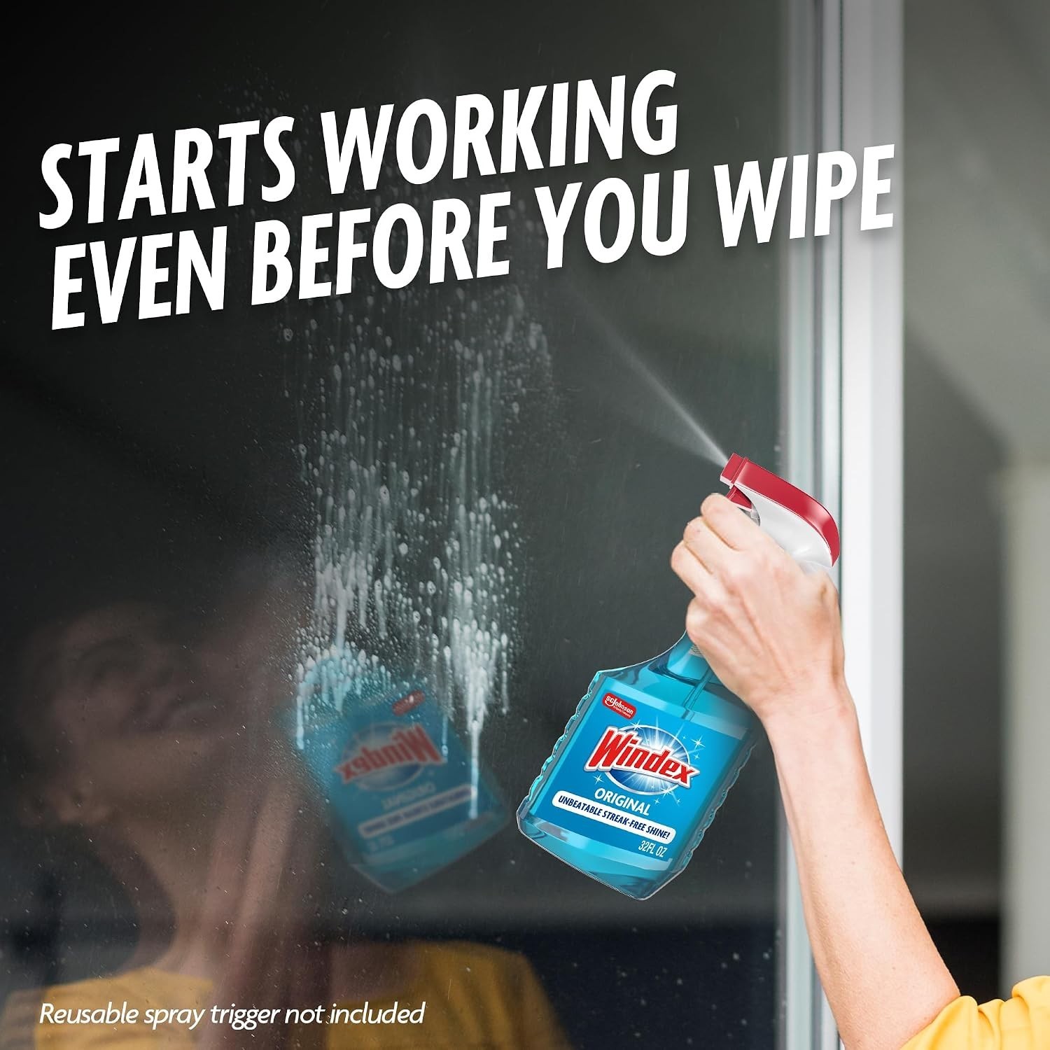 Three 32 Oz Bottles of Streak Free Glass Cleaner with Eco-Friendly Trigger