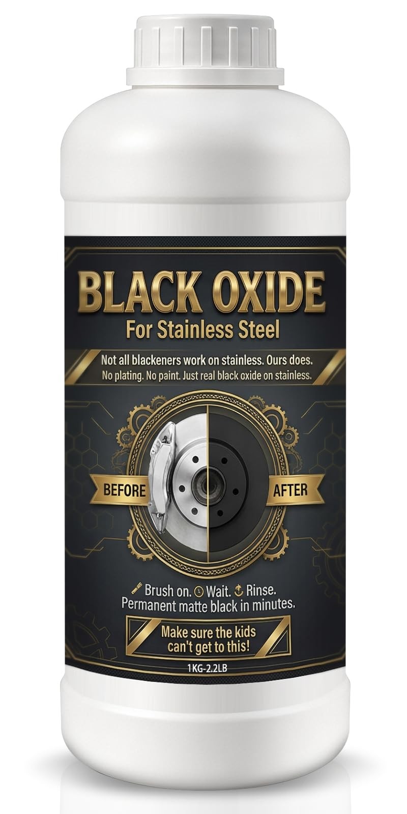 Stainless Steel Black Oxide Coating Kit Concentrated Blackening Solution for…