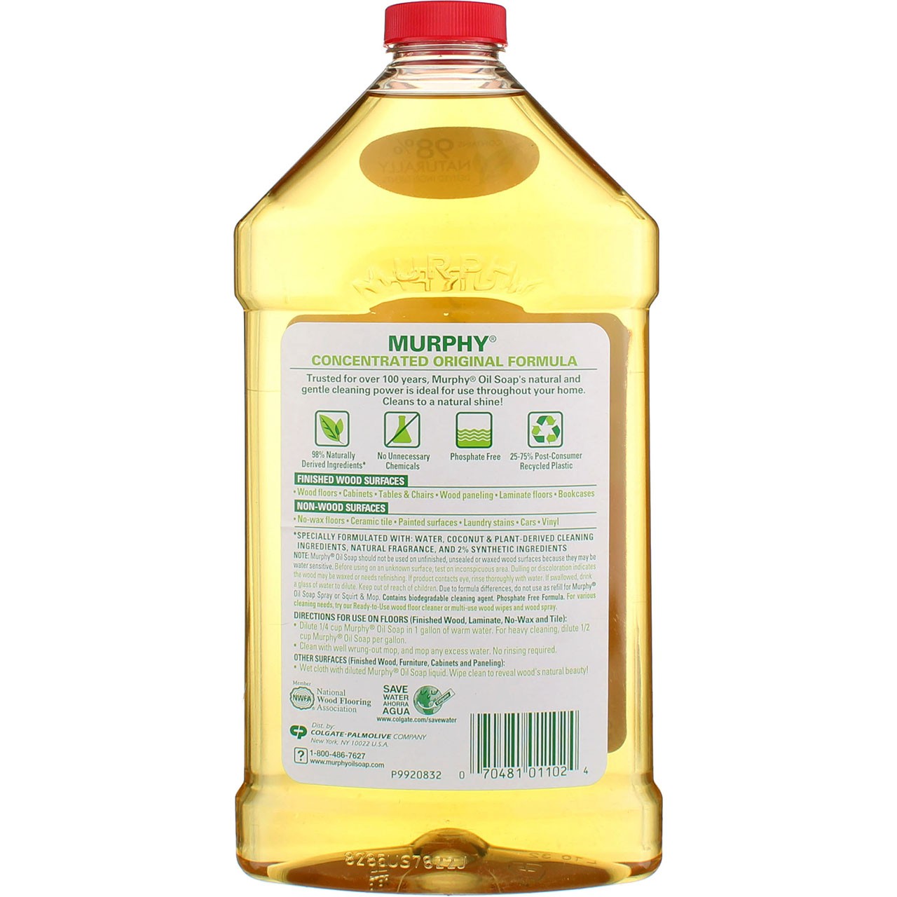 2 Pack Murphy Original Oil Soap Wood Cleaner, 32 fl oz