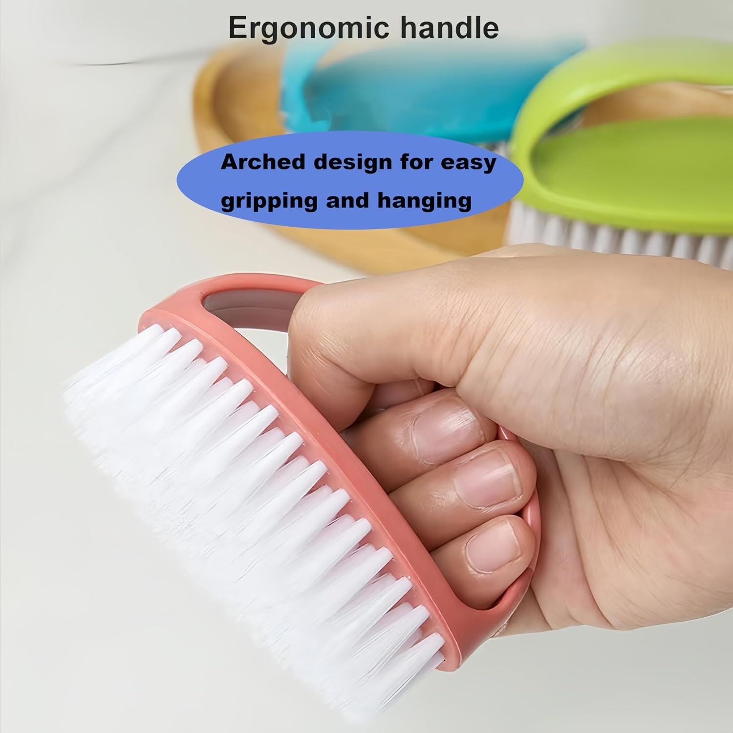 Ergonomic Scrubber Brushes in Pink & Purple – Perfect for Multi-Purpose Cleaning